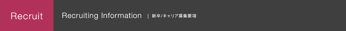 新卒／キャリア募集要項